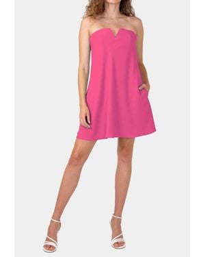 Lavender Brown Gloria Mini Dress - Pink