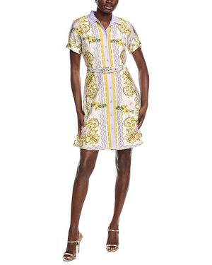 Taylor Printed Mini Dress - Yellow