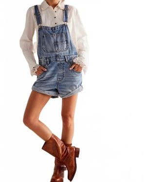 Free People Ziggy Shortalls - Blue