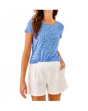 Lilly Pulitzer Captina Linen Shorts - Blue