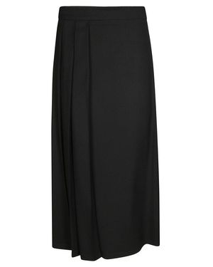 P.A.R.O.S.H. Pleated Midi Skirt - Black
