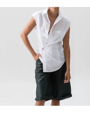 Wearcisco Cut Off Button Down Top - White