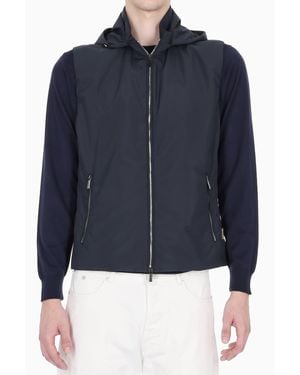 Moorer Stylish Mini Coat For - Blue