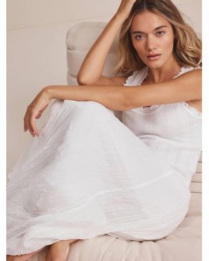 NIC+ZOE Cotton Crinkle Skirt - White