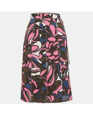 Max Mara S'Max Mara Printed Cotton Midi Skirt - Red
