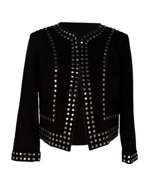 Michael Kors Studded Open Blazer - Black