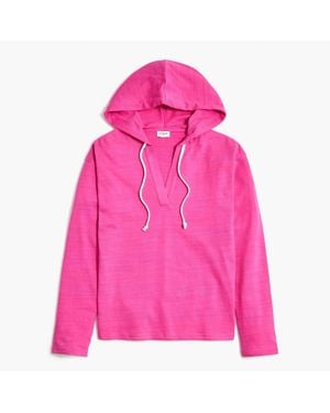 J.Crew V Neck Beach Hoodie - Pink