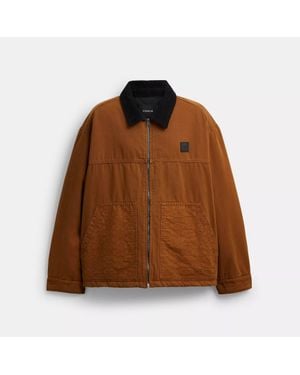 COACH Work Jacket With Quilted Lining - Brown