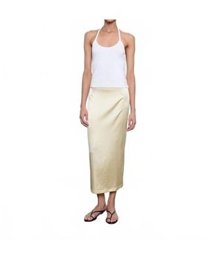 Enza Costa Lustre Column Skirt - Natural