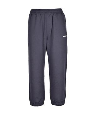 Barrow Relaxed Fit Sweatpants With Subtle Logo Embroidery - Blue