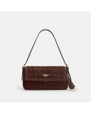 COACH Etta Small Flap Shoulder Bag - Brown
