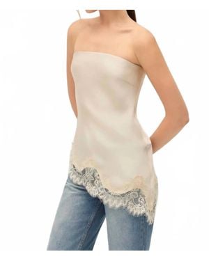 Elodie Bruno Lacey Top - White