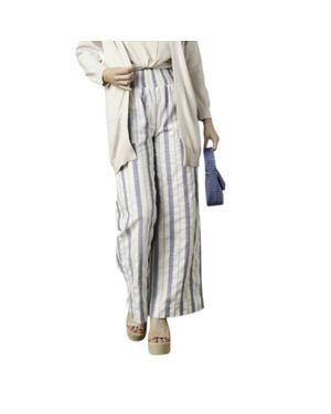 Coco + Carmen Vinca Wide Leg Striped Pant - Gray