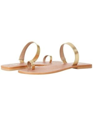 42 GOLD Zola Metallic Leather Sandal - Black