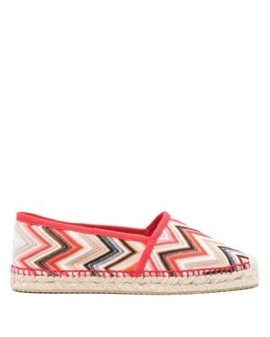Missoni Woven Jute Sole Espadrilles With Elegant Fabric Upper - Red