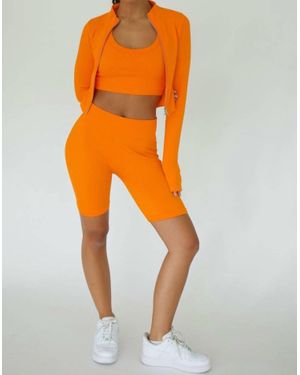 ANWND Flamin' Seamless Zip Jacket - Orange