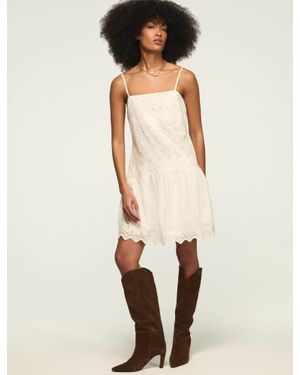 Lucky Brand Festival Lace Mini Dress - Natural