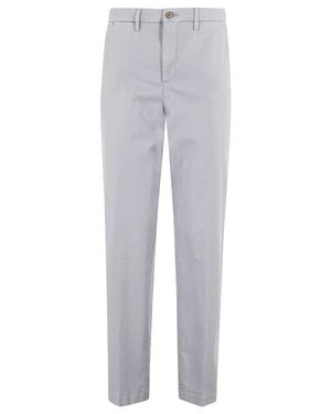 BRIGLIA High-Waisted Straight Leg Pants With Functional Pockets - Gray