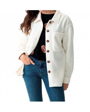 Shiraleah Get Loud Sherpa Shacket - Blue