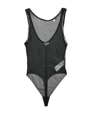 Elisabetta Franchi Sheer Close-Fitting Polyamide-Blend Bodysuit - Black