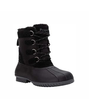 Propét Propet Ingrid Suede Waterproof Mid Calf Winter Boots Rhs8016 - Black
