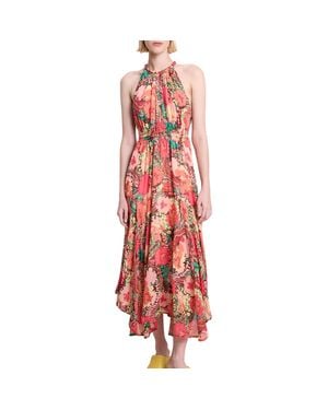 A.L.C. Ellie Silk Midi Dress - Red