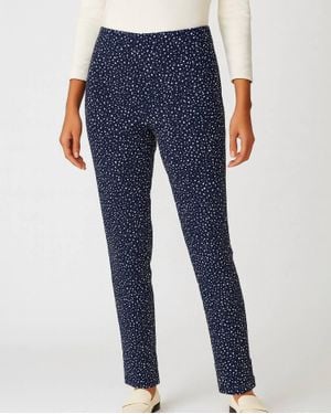 J'Envie/Eli Mariette Abstract Polka Dot Pant - Blue