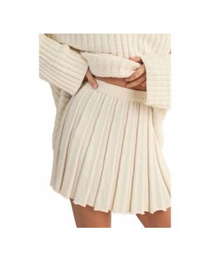 Klesis Pleated Sweater Skirt - Natural