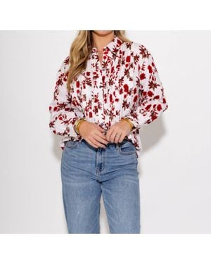 Ivy Jane Tuxedo Gauze Top - Blue
