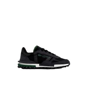 Lacoste Low-Profile Textured Rugged-Sole Sneakers - Black