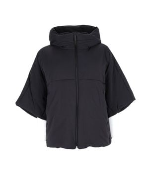 Laminar Boxy Polyamide Hooded Sports Jacket - Blue