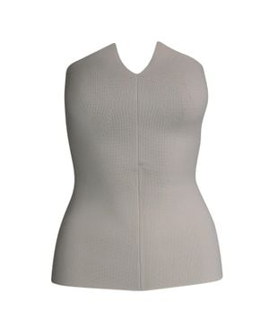 KHAITE Punto Strapless Top - Gray