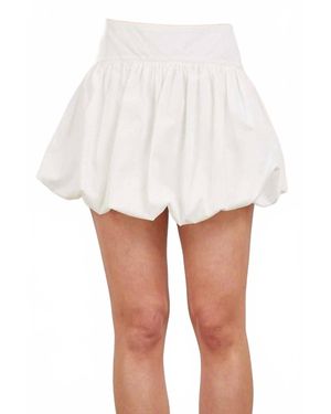 Blanco BY NATURE Bubble Hem Mini Skirt - White