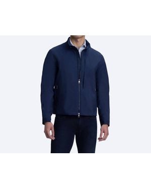 Bugatchi Water Resistant Bomber Jacket - Blue