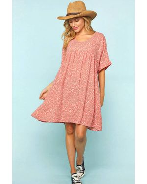 Haptics Holly Mini Babydoll Dress - Multicolor