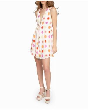 Nicole Miller Radiant Aura Silk Mini Dress - White