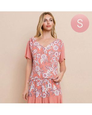 TRUEDAMES Flowy Sensational Top - Pink