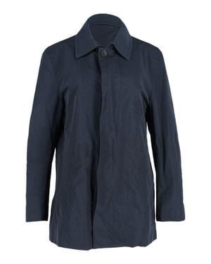 BOSS Classic Polyester Button-Front Coat - Blue