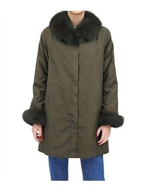 Diomi Audrey Reversible Travel Coat - Green