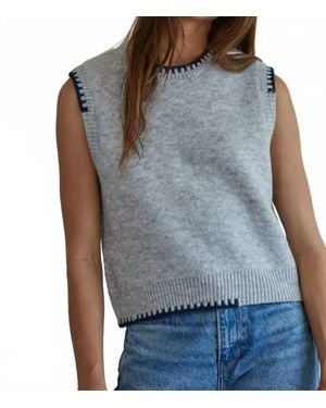 By Together Valencia Sleeveless Sweater Vest - Gray