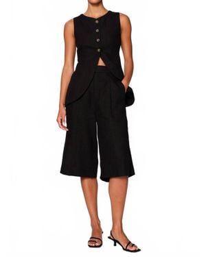DL1961 Amalie Button-Up Vest Top - Black