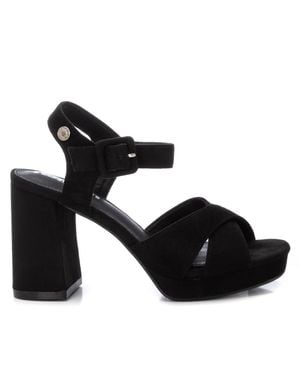 Xti High Heel Ankle Strap Sandals Refresh By - Black