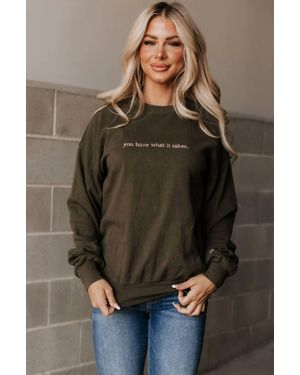 Ampersand Ave College Pullover Sweatshirt - Brown