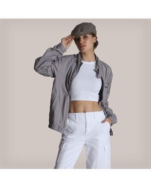 Members Only Windbreaker Oversized Packable Jacket - Gray