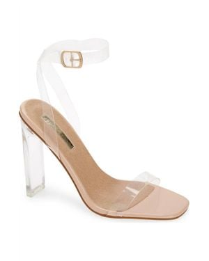 Billini Odina Clear Strap Heel - White