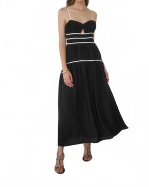 Moon River Willow Midi Dress - Black