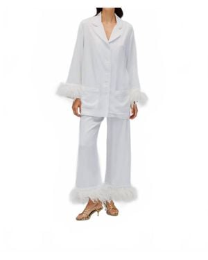 Sleeper Double Feathers Party Pajama Set - Gray