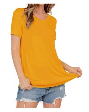 shop basic Classic V Neck Tee - Orange
