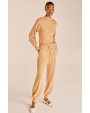 Rebecca Taylor Mix Rib Pant - Natural