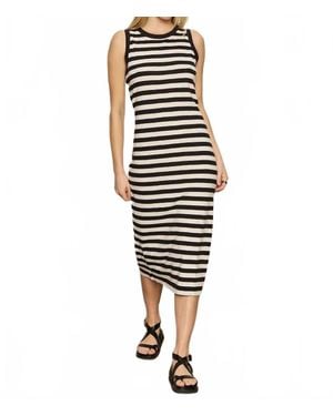 Sanctuary Contrast Trim Maxi Dress - Black